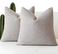 Foindtower Pack of 2 Textured Boucle Throw Pillow Covers Accent Solid by Foindtower