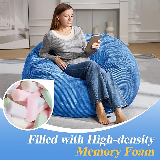 3.5FT Bean Bag Chairs Teardrop Bean Bag Chair - Image 4