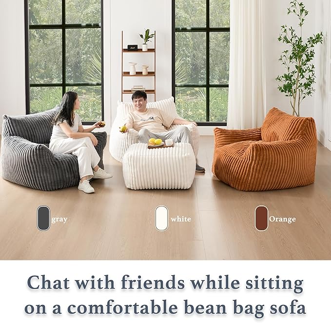 Giant Plush Bean Bag Chair for Adults - Image 8