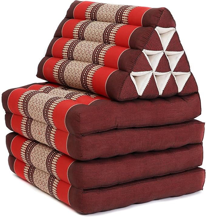 Leewadee 4-Fold Mat with Triangle Cushion – Firm TV Pillow, Foldable Mattress - Image 2