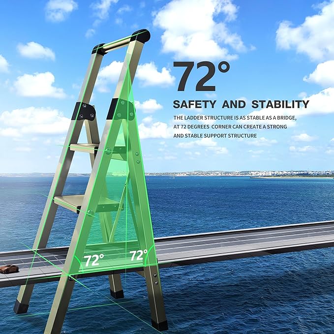 3 Step Ladder, Folding Step Stool - Image 2