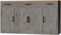Shintenchi Buffet Cabinet with Storage, 53.4" Large Kitchen Storage Cabinet by Shintenchi