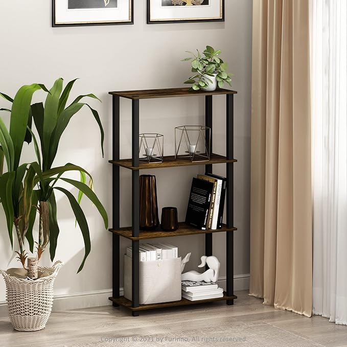 Furinno Turn-S-Tube 4-Tier Compact Multipurpose Shelf Display Rack - Image 2