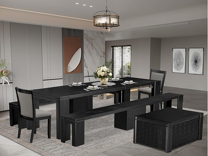 X02MZ-2C6-50 - 6-pc Dining Table Set a Kitchen Table by LuxebyEastWestFurniture