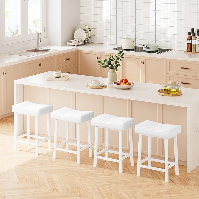 GarveeHome Counter Height Bar Stools Set of 4, 24 Inch Barstools - Image 7