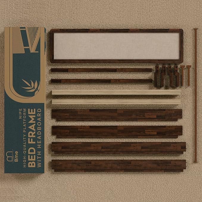 Bme Nipe Full 14 Inch Bohemian Bed Frame - Image 8