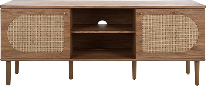 SAFAVIEH Claude TV Stand for up to 65" Flatscreen – Oak, 2 Sliding Doors - Image 8