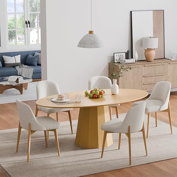 Casaphoria 67" Oval Dining Table, Modern Wood Kitchen Table - Image 3