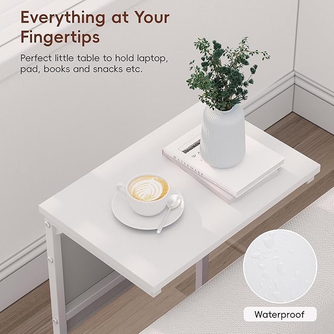 Vagusicc C Shaped End Table, Small Side Table - Image 8