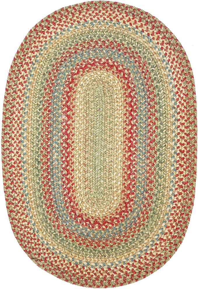 Azalea Multicolor Braided Oval Area Rugs, 5x8' - Image 9