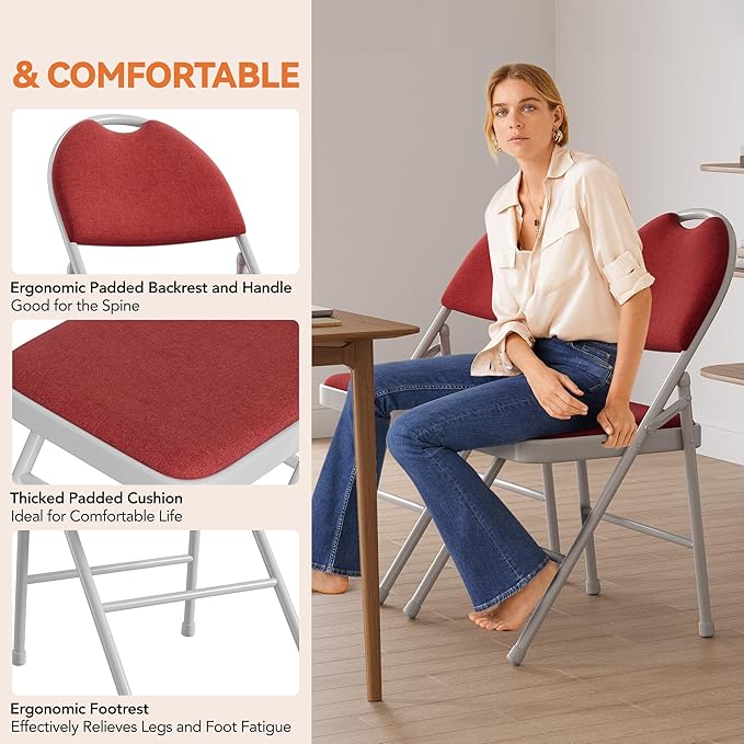 GarveeHome 2 Pack Folding Chairs - Image 4
