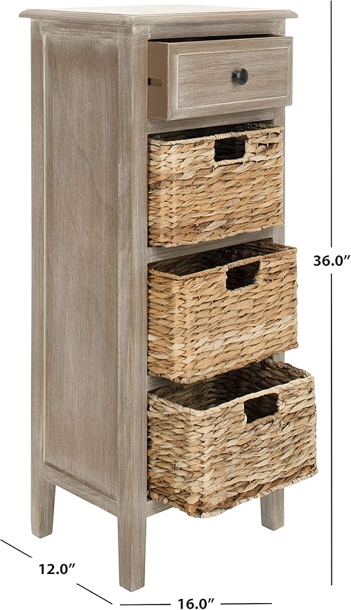 Safavieh American Homes Collection Michaela Vintage White Side Table - Image 3