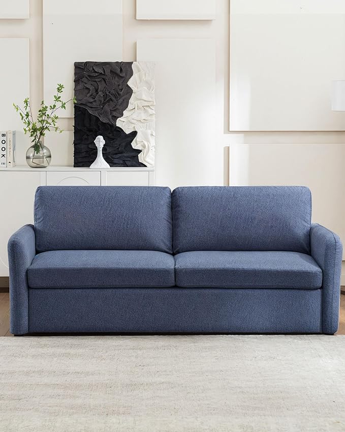 Queen Pull Out Sofa Bed, 2-in-1 Convertible Sleeper Sofa Couch - Image 2