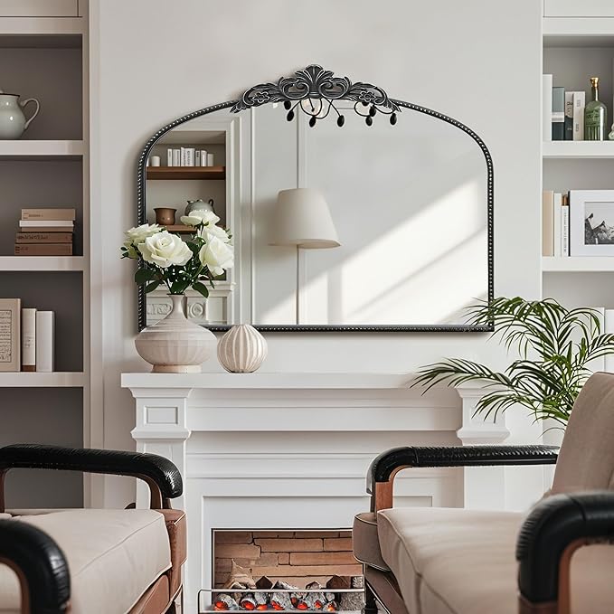 Micasso Black Large Vintage Mirror, Living Room - Image 6