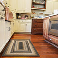 Kilimanjaro Black and Tan Small Braided Rugs, 2x3' Rectangle by Homespice
