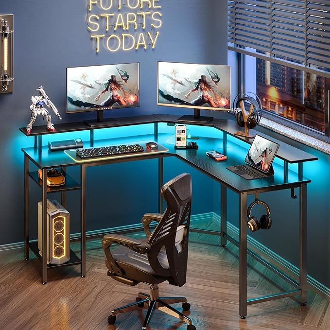 Rolanstar L Shaped Gaming Desk - Image 2