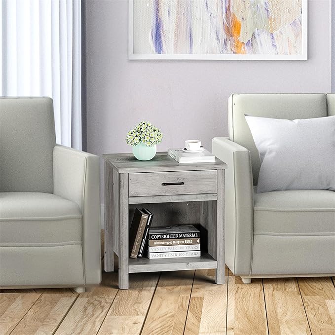 IDEALHOUSE Farmhouse Nightstand Set of 2 - Image 7