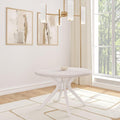 Plank+Beam Verso Round Dining Table, 47 Inch Solid Wood Kitchen & Dining Room by PlankBeam
