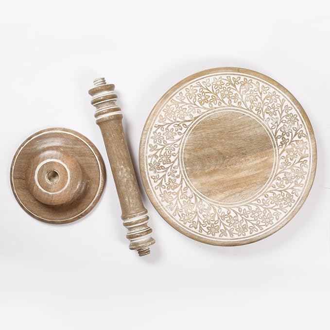 Lightnpro Handcrafted Wooden Single Pillar Table - Image 5
