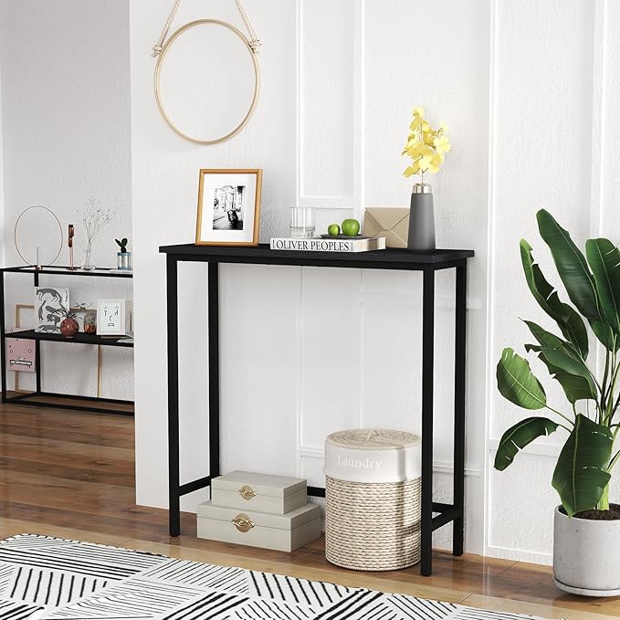 HollyHOME Narrow Console Table, 29.5" Slim Entryway Table, Sofa Stand, Hallway - Image 6