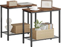 Hoctieon 2 Tier End Table, Sofa Side Table, Narrow Side Table by Hoctieon