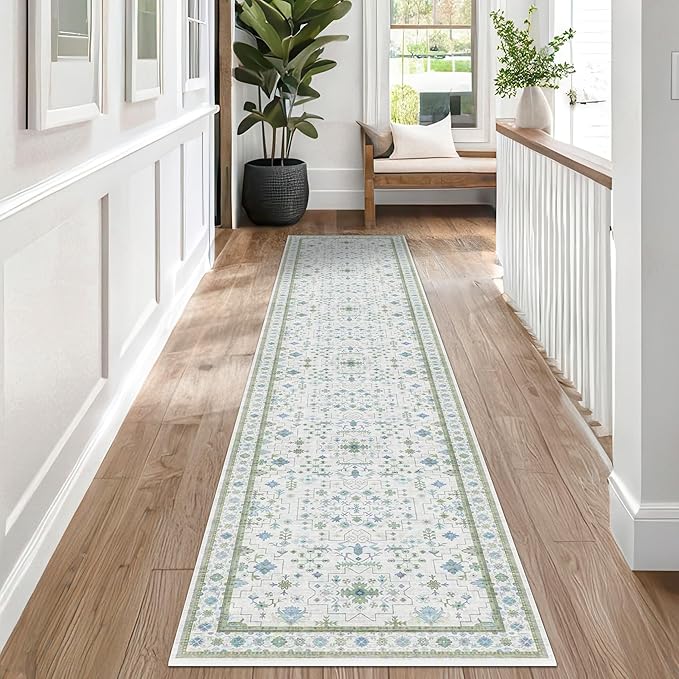 Oushak 2x8 Hallway Runner Rug by HazoHaus