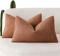 Foindtower Pack of 2 Textured Boucle Throw Pillow Covers Accent Solid by Foindtower