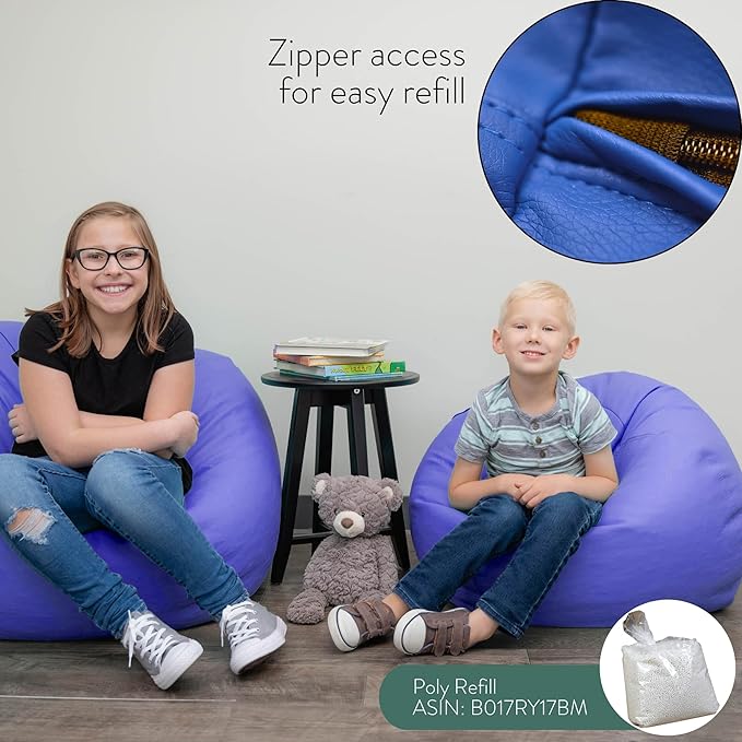 Children's Factory 26" Round Bean Bag, Bean Bag Chair - Image 5