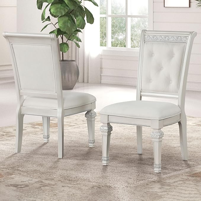 Furniture of America Gelbero Traditional Side Chairs Set of 2, Comfortable by FurnitureofAmerica