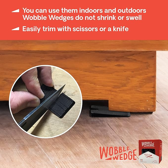 Wobble Wedges Flexible Plastic Shims, 30 Pack - Image 3
