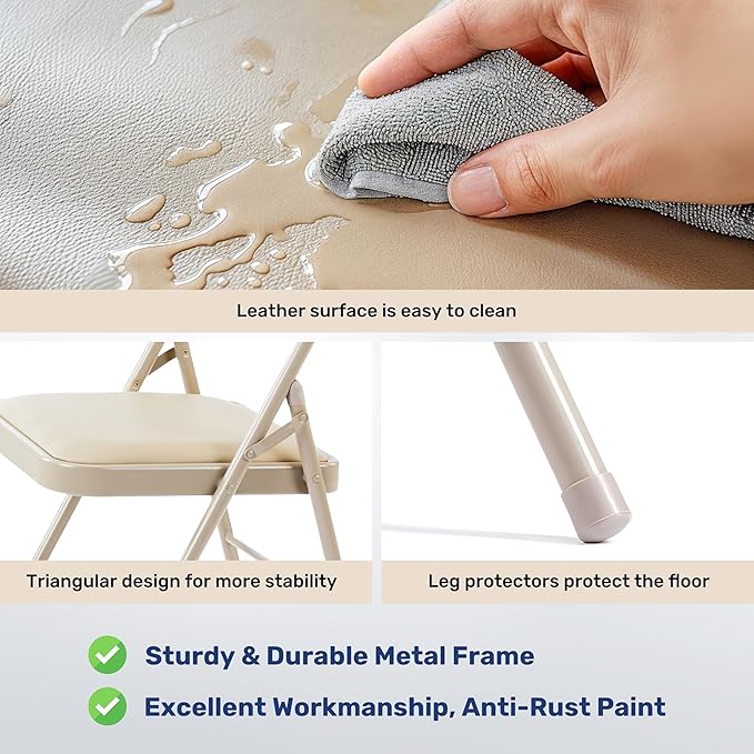 HealSmart 4 Pack Folding Chairs - Image 4