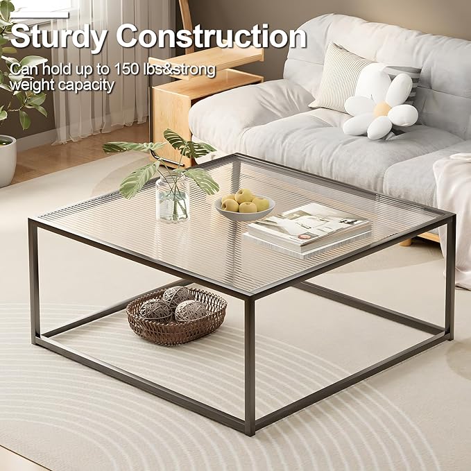 Glass Coffee Table Modern Center Table, Minimalist Coffee Table Sofa Side Tea - Image 7