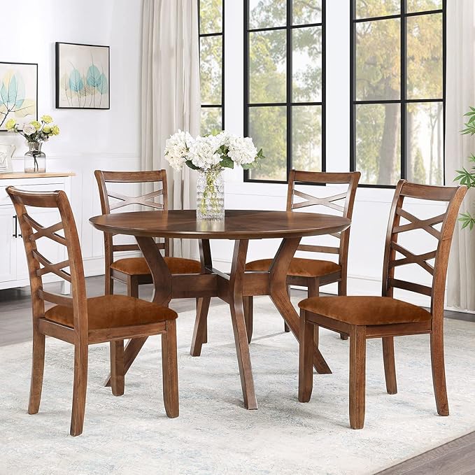 Smiry Velvet Seat Covers for Dining Room Chair Set of 6, Stretch Fit Removable - Image 8
