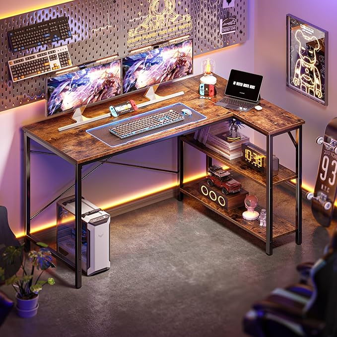 Huuger 47 Inches L Shaped Desk, Computer Desk - Image 6