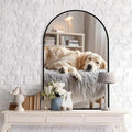 Arched Wall Mirror 24"X36", Modern Farmhouse Mirror Wall Mounted, Curved Arch by PUZONJIG