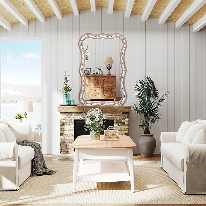 35" x 24" Rustic Farmhouse Mirror - Image 2