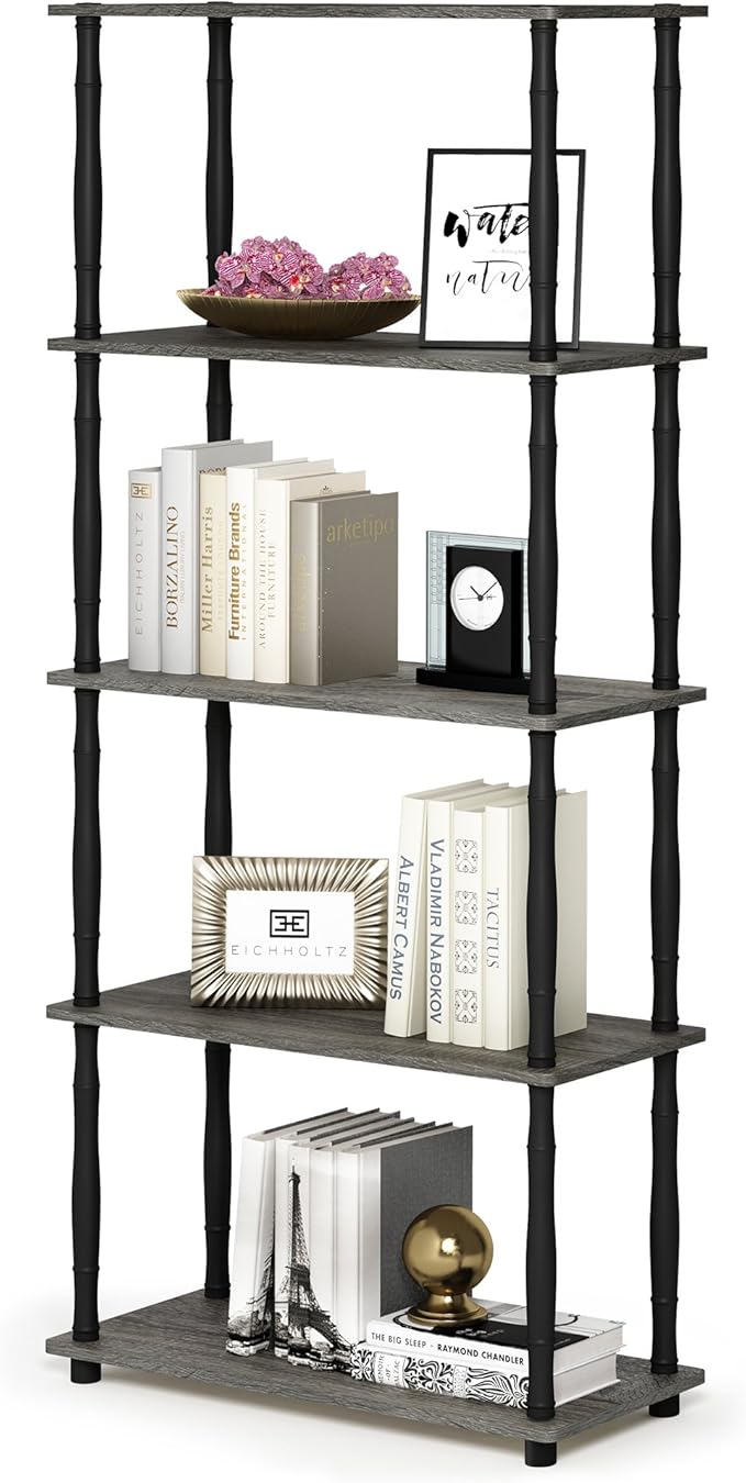Furinno Turn-N-Tube 5-Tier Multipurpose Shelf Display Rack by Furinno-FitsYourSpaceFitsYourBudget