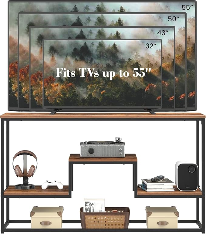 Tall TV Stand for TVs up to 55 Inch, TV Console Table - Image 3