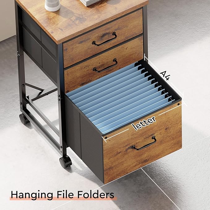 3 Drawer Mobile File Cabinet - Image 7