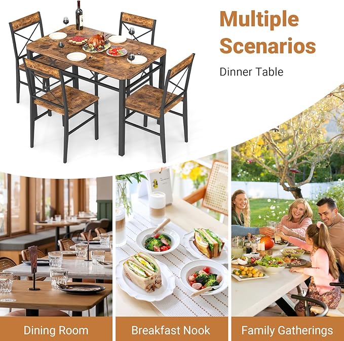 5-Piece Dining Table Set, Dining Table Set - Image 5