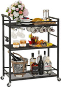 3 Tier Bar Cart, Home Bar Serving Cart by Unknown