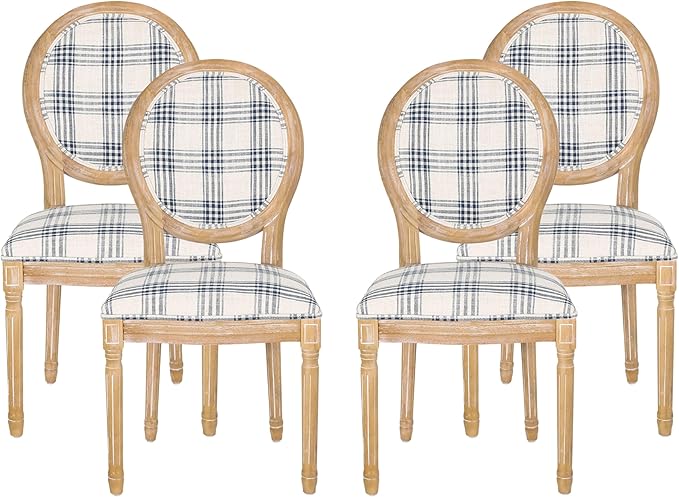 Christopher Knight Home Phinnaeus Dining Chair Set, Dark Blue Plaid + Light by ChristopherKnightHome