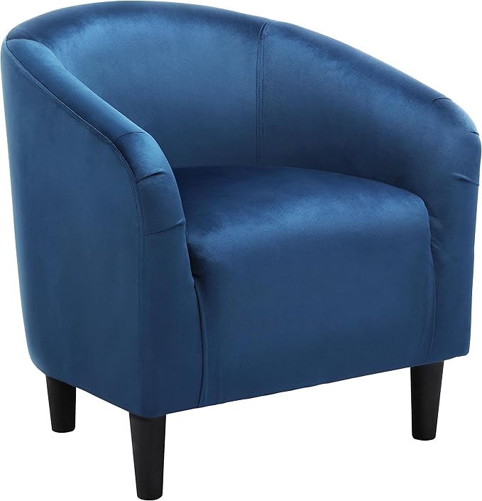Yaheetech Club Chair, Velvet Accent Chair Upholstered Barrel Chair Sitting Chair by Yaheetech