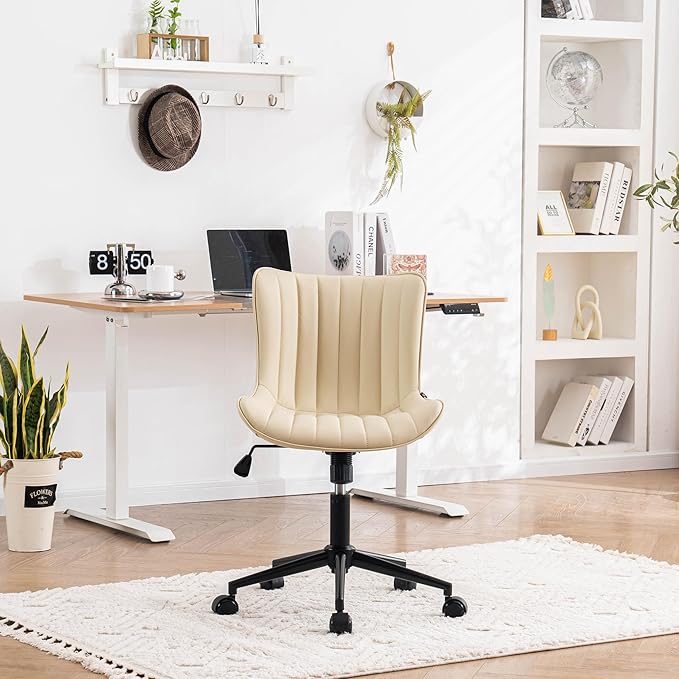 YOUNIKE Beige Home Office Desk Chair - Image 8