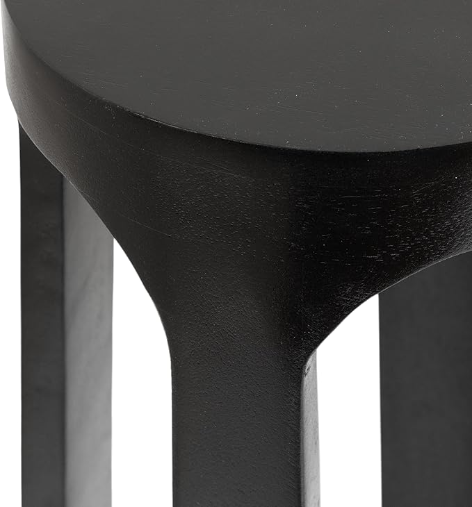 Kate and Laurel Dahl Modern Wooden Round Drink Table; 8 x 23; Black; - Image 7
