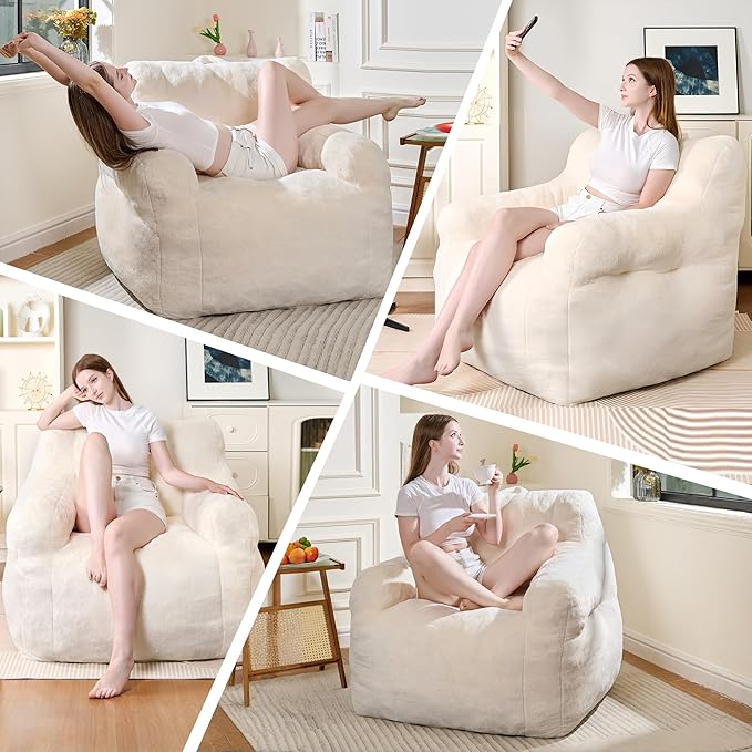 Giant Bean Bag Chairs for Adults and Kids, 3FT Bean Bag Chair - Image 5