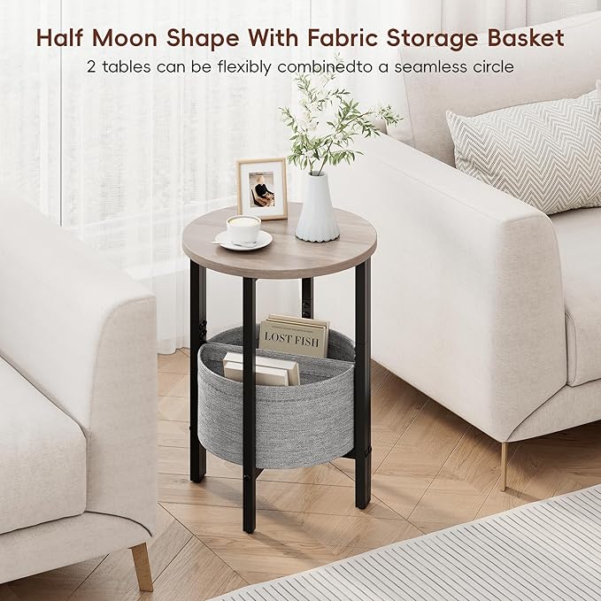 Vagusicc Small Round Side Table End Table - Image 5