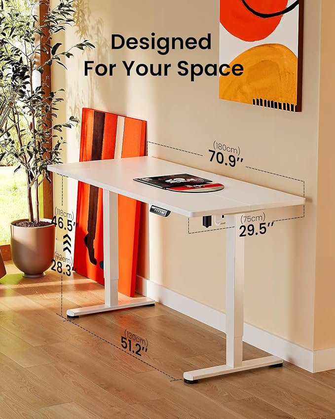 ErGear Height Adjustable Electric Standing Desk, 71 x 30 Inches Sit Stand up - Image 3
