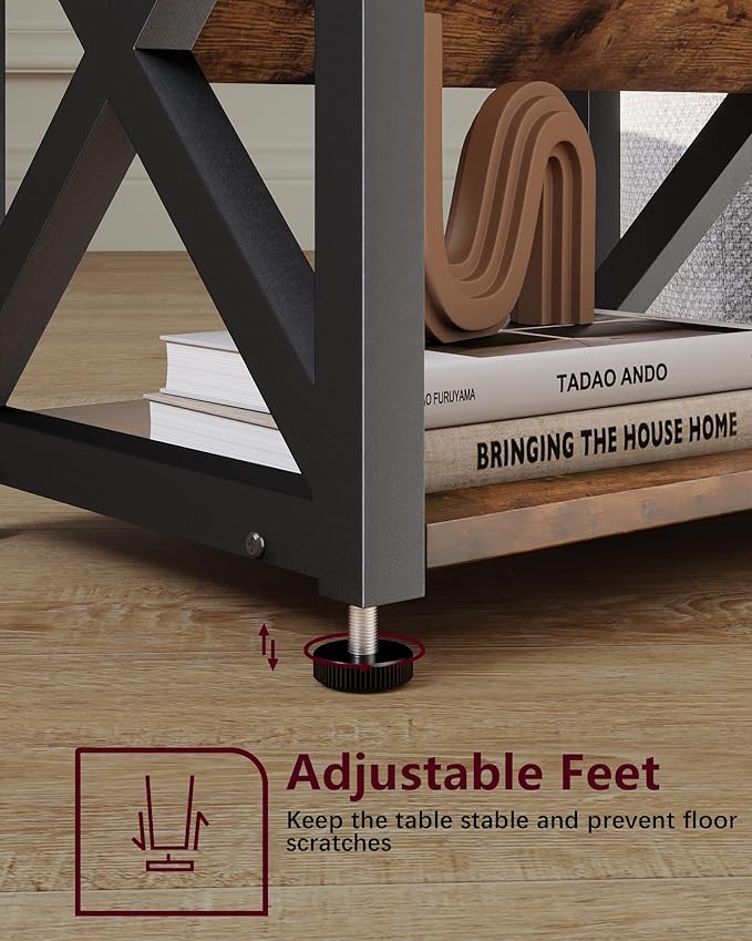 ALISENED Side Table, 3 Tier Narrow End Table - Image 5