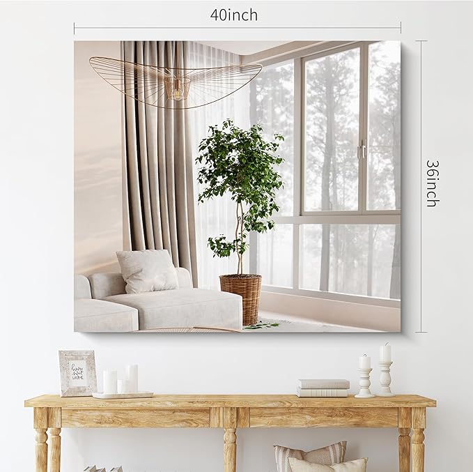 Frameless Mirror, 36x40 inch Bathroom Mirrors - Image 7